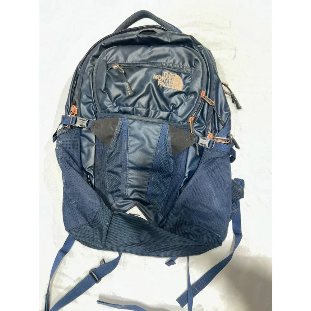 The North‎ Face Recon Backpack Navy Blue Rose Gold FlexVent Laptop Bag NF0A3KV1